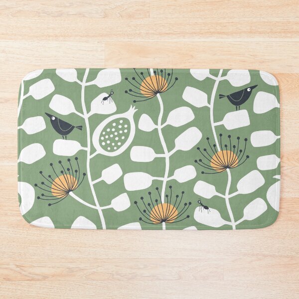 Item preview, Scandimalism in the Hot House - green gray, cream, charcoal, orange designed and sold by Johanna Kindvall.