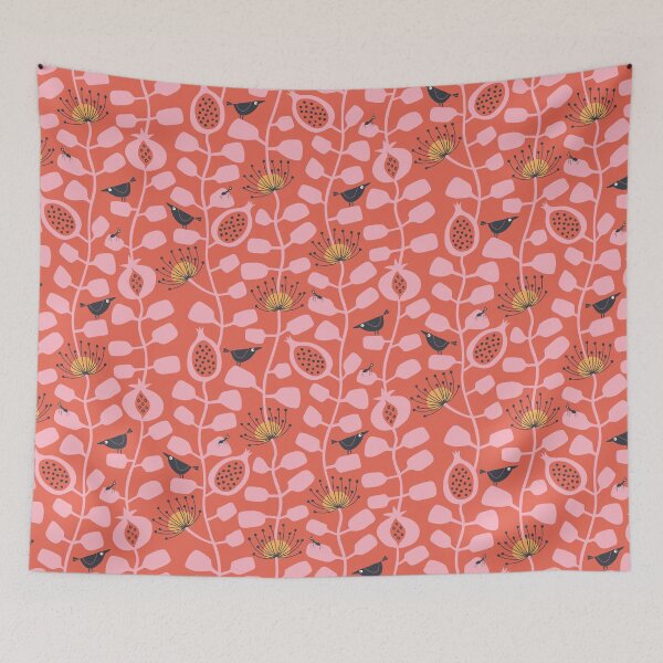 Item preview, Scandimalism in the Hot House - red, pink, charcoal, orange designed and sold by Johanna Kindvall.