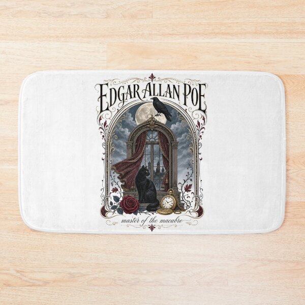 Item preview, Edgar Allan Poe Master of the Macabre Raven Cat Window designed and sold by Fenay Designs.