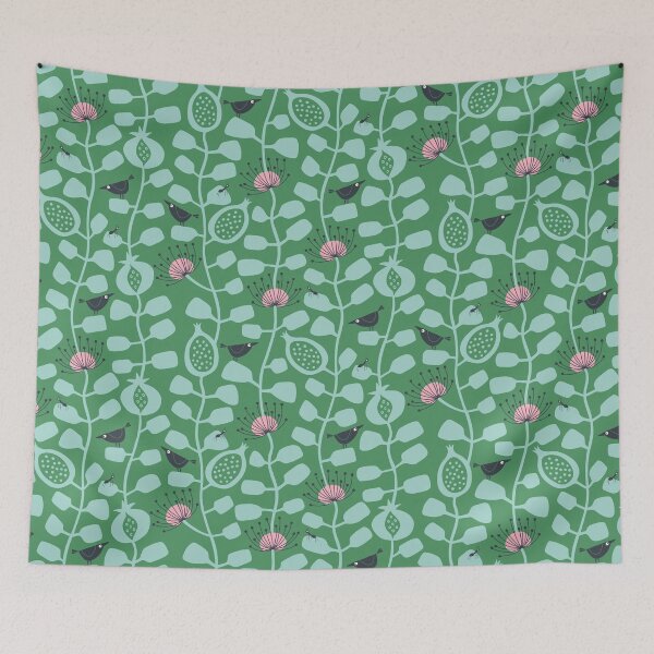 Item preview, Scandimalism in the Hot House - green, blue, charcoal, pink designed and sold by Johanna Kindvall.