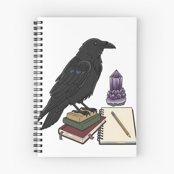 Item preview, Amethyst Crystal Raven Blank Lesson Planner Gift designed and sold by IllumeInk.