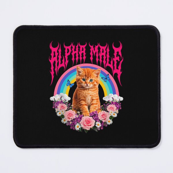 Item preview, Alpha Male Funny Kitten Rainbow Floral Cat Meme Cat Lovers designed and sold by b3ida-zl.
