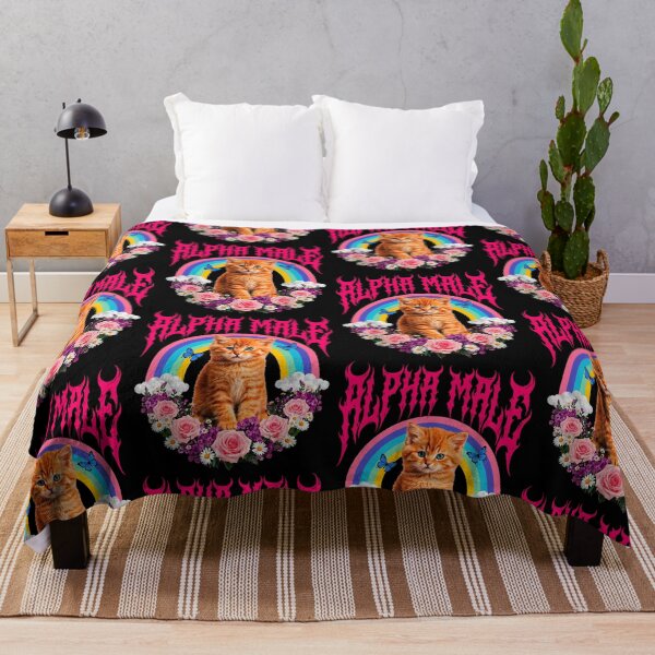 Item preview, Alpha Male Funny Kitten Rainbow Floral Cat Meme Cat Lovers designed and sold by b3ida-zl.