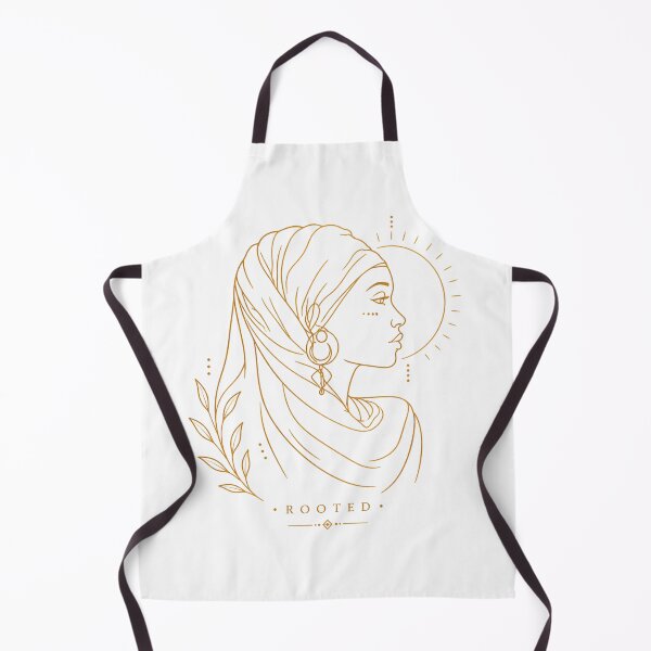 Item preview, Minimal African Woman Line Art – Rooted Afro Beauty, Elegant Headwrap Portrait, Gold Line Aesthetic Design designed and sold by Rooted Culture.