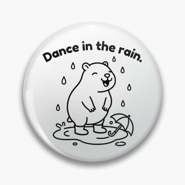 Item preview, Dance in the Rain Capybara – Simple Minimalist Animal Design designed and sold by PAPIRO SIGLO XXI.