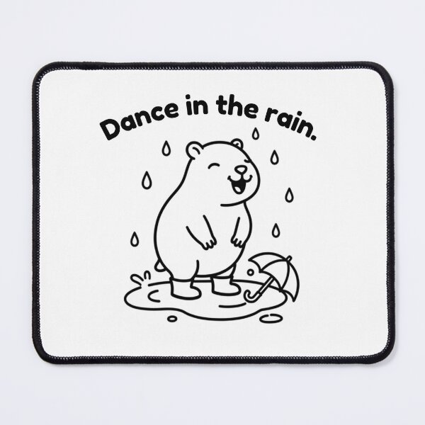 Item preview, Dance in the Rain Capybara – Simple Minimalist Animal Design designed and sold by PAPIRO SIGLO XXI.