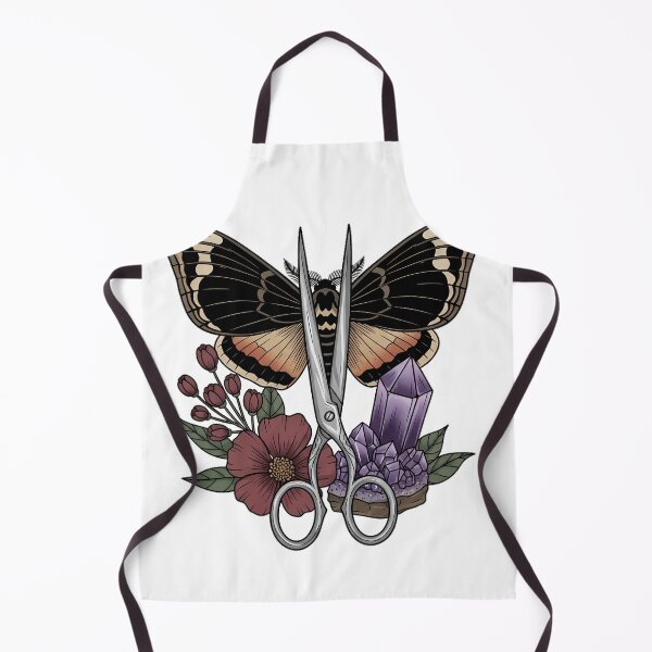 Item preview, Amethyst Crystal Moth Silver Scissors and Ribbon Gift designed and sold by IllumeInk.