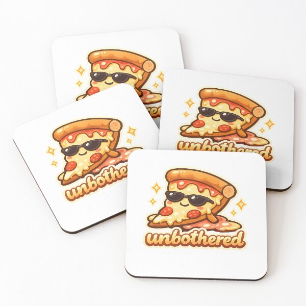 Item preview, "Unbothered" | Cute Pizza Slice with Sunglasses, Funny Foodie Art designed and sold by Naviora.