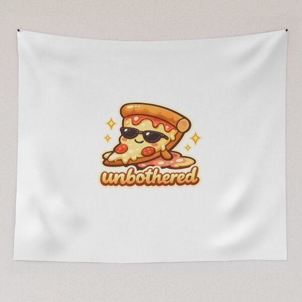 Item preview, "Unbothered" | Cute Pizza Slice with Sunglasses, Funny Foodie Art designed and sold by Naviora.