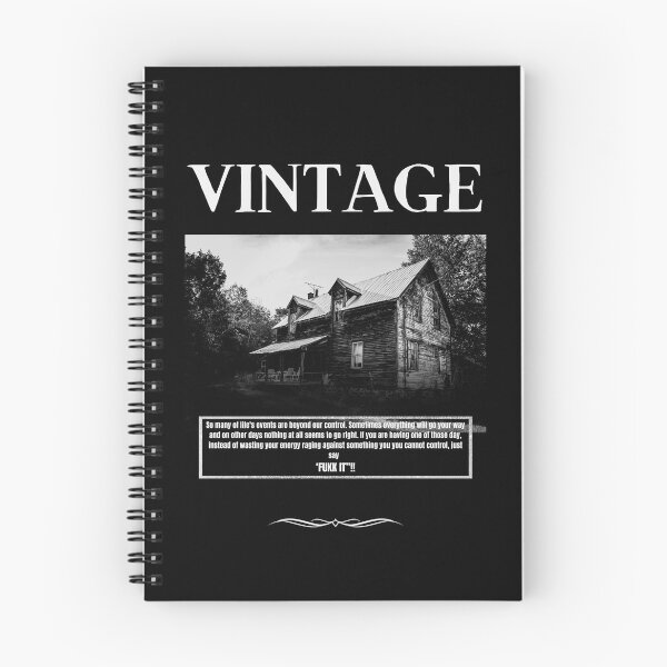 Item preview, Vintage Black & White House Design – “FUKK IT” Dark Humor Quote Art designed and sold by ShadeScapeArt.