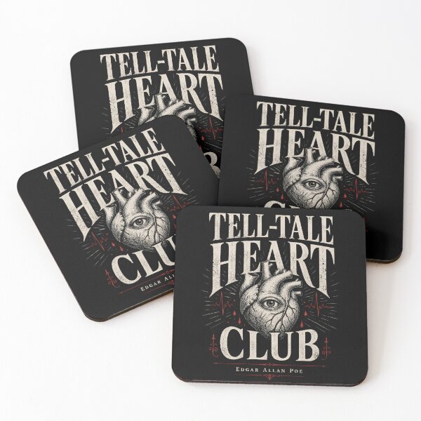 Item preview, Tell Tale Heart Club Edgar Allan Poe Dark Gothic Quote designed and sold by Fenay Designs.