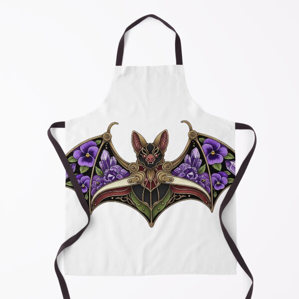 Item preview, Amethyst Crystal Bat Violet Flowers Gift designed and sold by IllumeInk.