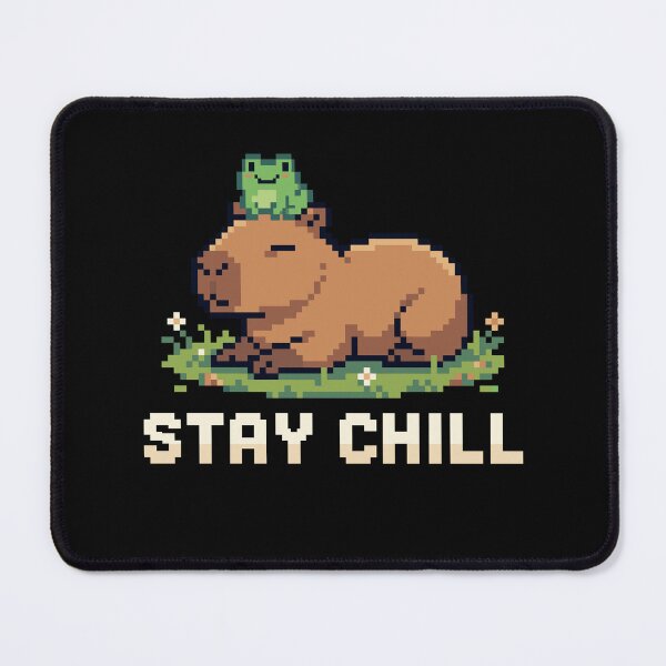 Item preview, Stay Chill - Cute Capybara and Frog Pixel Art designed and sold by artistastshirt.