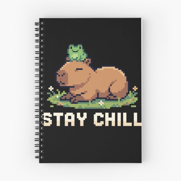 Item preview, Stay Chill - Cute Capybara and Frog Pixel Art designed and sold by artistastshirt.