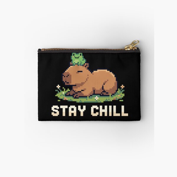 Item preview, Stay Chill - Cute Capybara and Frog Pixel Art designed and sold by artistastshirt.