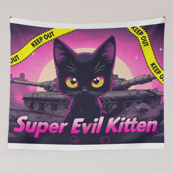 Item preview, Evil Kitty designed and sold by fadeinkstudio.