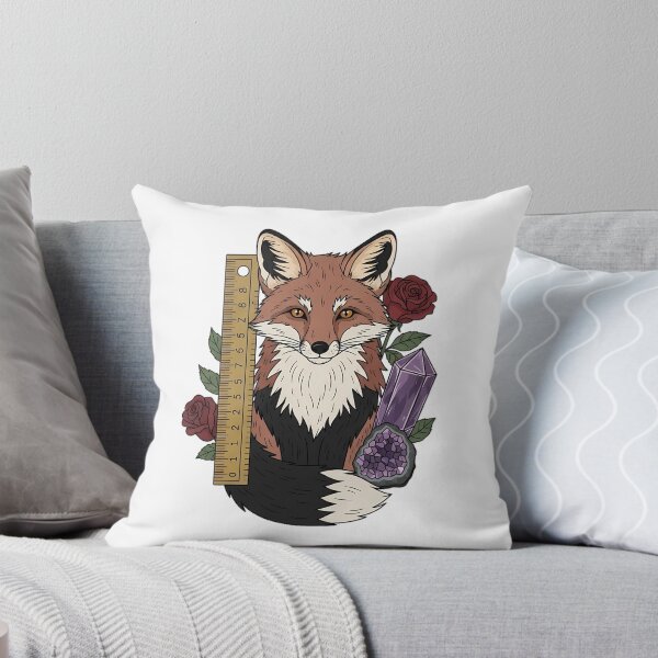 Item preview, Amethyst Crystal Fox Brass Ruler and Rose Gift designed and sold by IllumeInk.