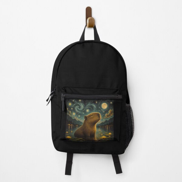Item preview, Starry Night Capybara in Cosmic Lake – Dreamy Aesthetic Animal Art designed and sold by Cutie Galore.