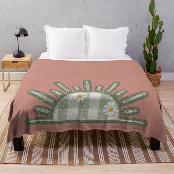 Item preview, Sage Green Gingham Boho Sun Patch Embroidered Look designed and sold by thelexiverse.