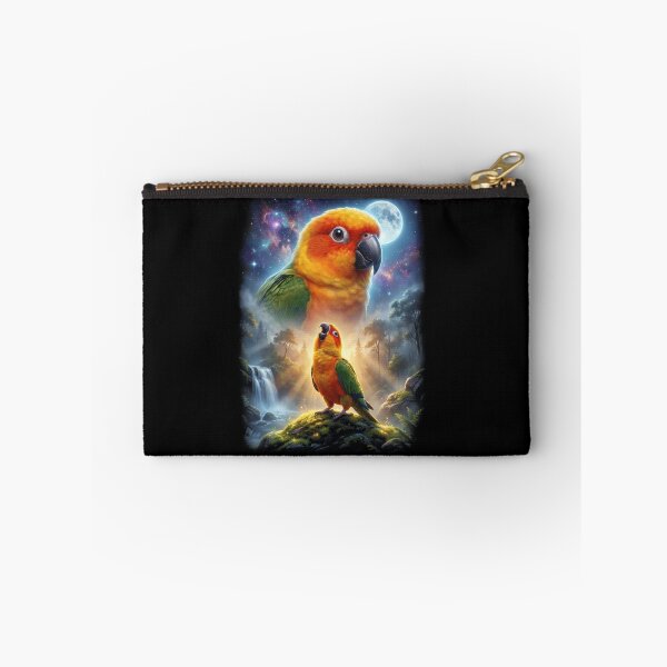 Item preview, Funny Jenday Conure Howling Moon Art Parrot Lover designed and sold by DoodleTortle.