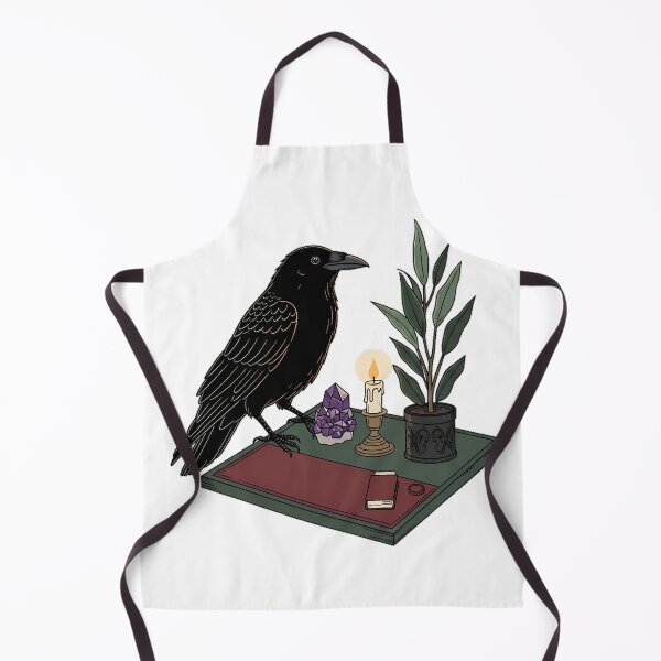 Item preview, Amethyst Crystal Crow Candlelit Desk Plant Gift designed and sold by IllumeInk.