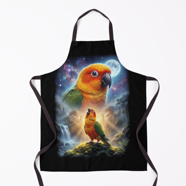 Item preview, Funny Jenday Conure Howling Moon Art Parrot Lover designed and sold by DoodleTortle.