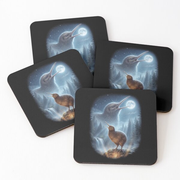 Item preview, Funny Kiwi Bird Howling Moon Art Bird Lover Birding designed and sold by DoodleTortle.