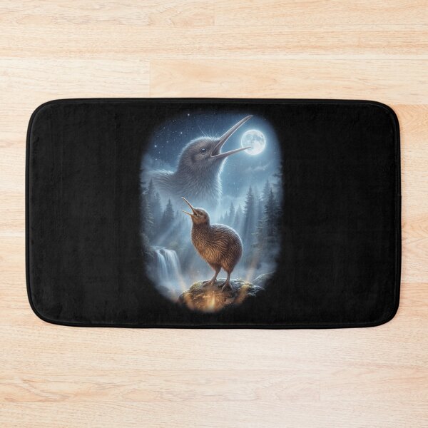 Item preview, Funny Kiwi Bird Howling Moon Art Bird Lover Birding designed and sold by DoodleTortle.