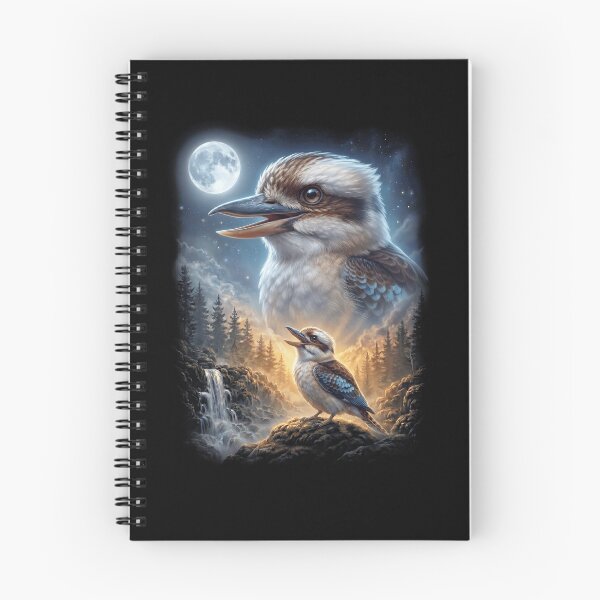 Item preview, Funny Kookaburra Howling Moon Art Bird Lover Birding designed and sold by DoodleTortle.