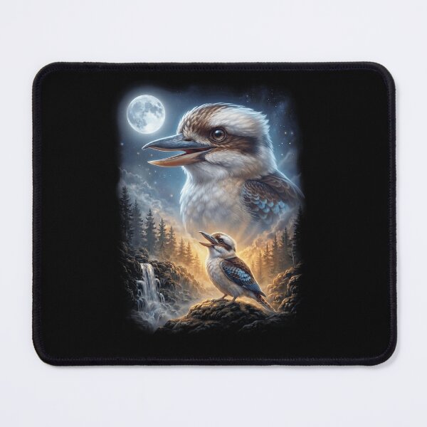 Item preview, Funny Kookaburra Howling Moon Art Bird Lover Birding designed and sold by DoodleTortle.