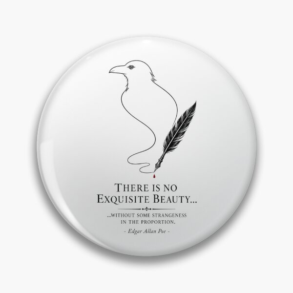 Artikelvorschau, Es gibt keine erlesene Schönheit ohne Fremdheit. Zitat von Edgar Allan Poe entworfen und verkauft von Fenay Designs.