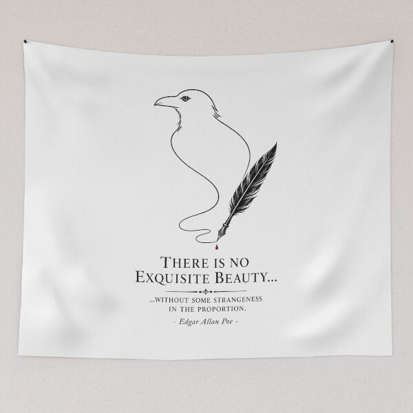 Item preview, There Is No Exquisite Beauty Without Strangeness Edgar Allan Poe Quote designed and sold by Fenay Designs.