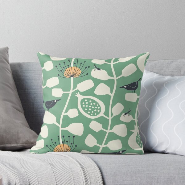 Item preview, Scandimalism in the Hot House - fresh green, cream, charcoal, orange designed and sold by Johanna Kindvall.