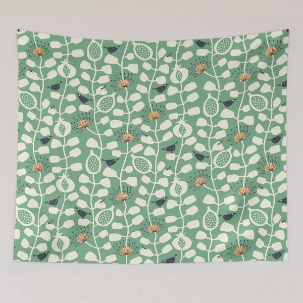 Item preview, Scandimalism in the Hot House - fresh green, cream, charcoal, orange designed and sold by Johanna Kindvall.