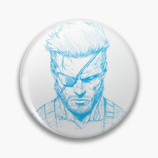 Item preview, Gritty Soldier Portrait Electric Blue Sketch Art Soldier with Eyepatch Design designed and sold by DesignArtist.ia.