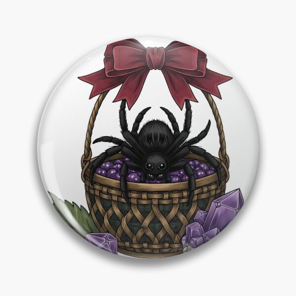 Item preview, Amethyst Crystal Spider Velvet Bow Craft Basket Gift designed and sold by IllumeInk.