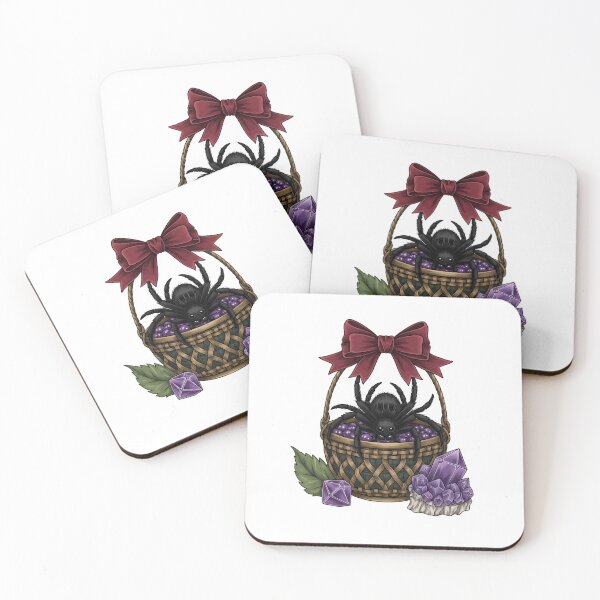Item preview, Amethyst Crystal Spider Velvet Bow Craft Basket Gift designed and sold by IllumeInk.
