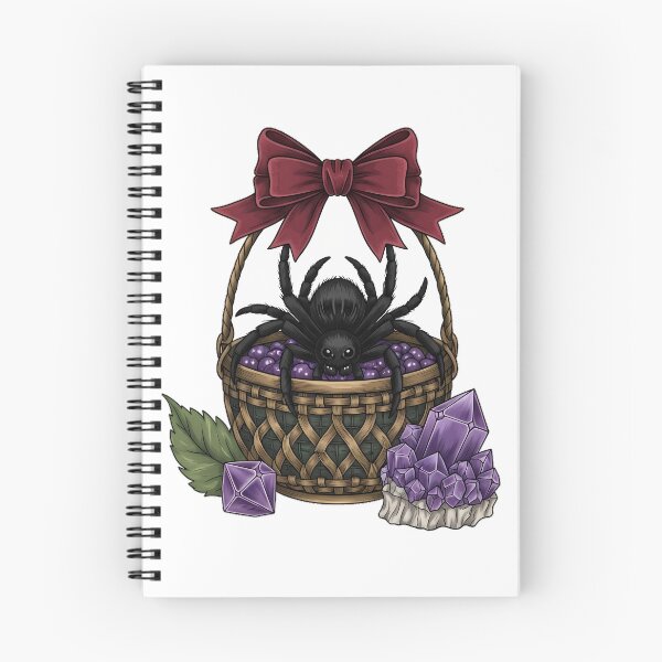 Item preview, Amethyst Crystal Spider Velvet Bow Craft Basket Gift designed and sold by IllumeInk.