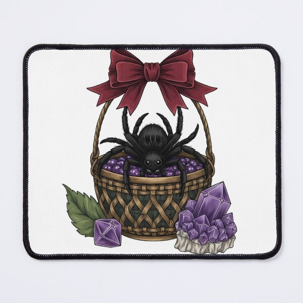 Item preview, Amethyst Crystal Spider Velvet Bow Craft Basket Gift designed and sold by IllumeInk.