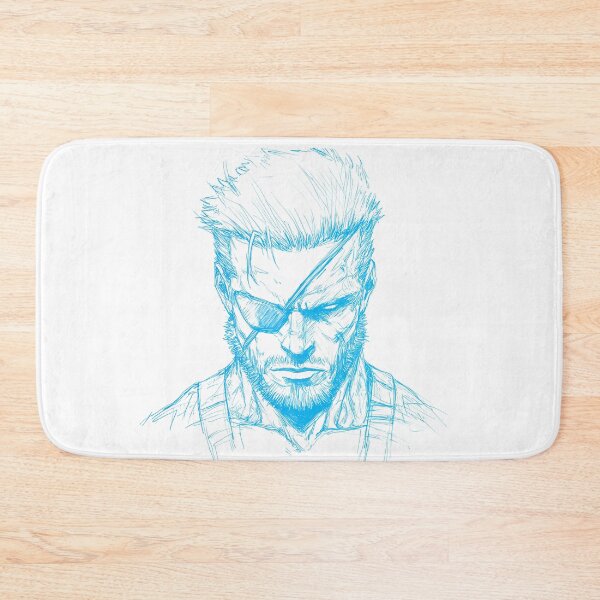 Item preview, Gritty Soldier Portrait Electric Blue Sketch Art Soldier with Eyepatch Design designed and sold by DesignArtist.ia.