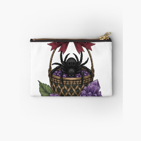 Item preview, Amethyst Crystal Spider Velvet Bow Craft Basket Gift designed and sold by IllumeInk.