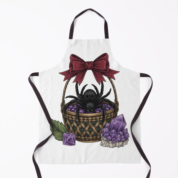 Item preview, Amethyst Crystal Spider Velvet Bow Craft Basket Gift designed and sold by IllumeInk.