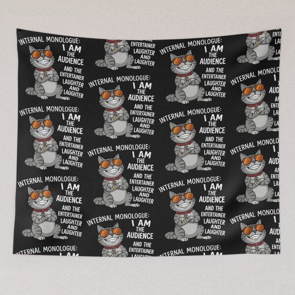 Item preview, Internal Monologue Funny Cat Quote Graphic Tee designed and sold by artlife4.