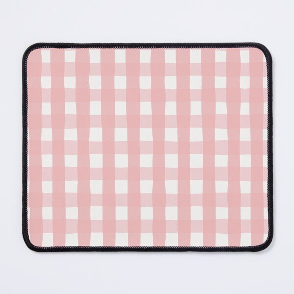 Item preview, plaid zigzagged repeat pattern in salmon pink designed and sold by Dinasworld.