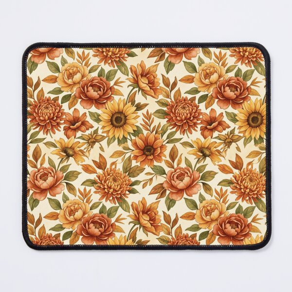 Item preview, Autumn Watercolor Botanical Floral Warm Tones Pattern designed and sold by Inkworksbyshery.