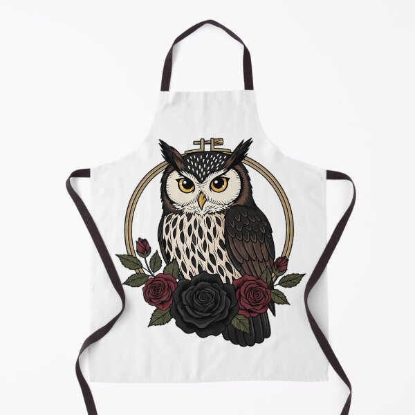 Item preview, Owl Velvet Ribbon Dark Embroidery Hoop Gift designed and sold by IllumeInk.