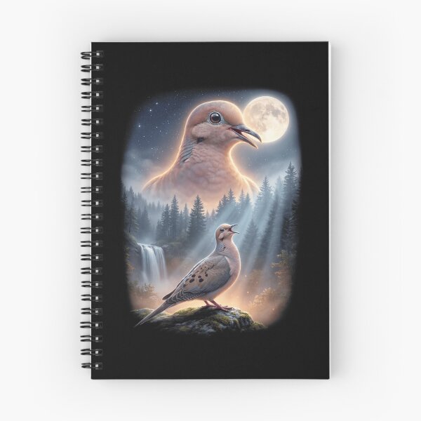 Item preview, Funny Mourning Dove Howling Moon Art Bird Lover Birding designed and sold by DoodleTortle.