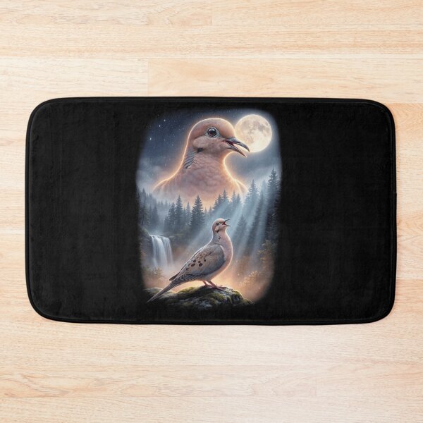 Item preview, Funny Mourning Dove Howling Moon Art Bird Lover Birding designed and sold by DoodleTortle.