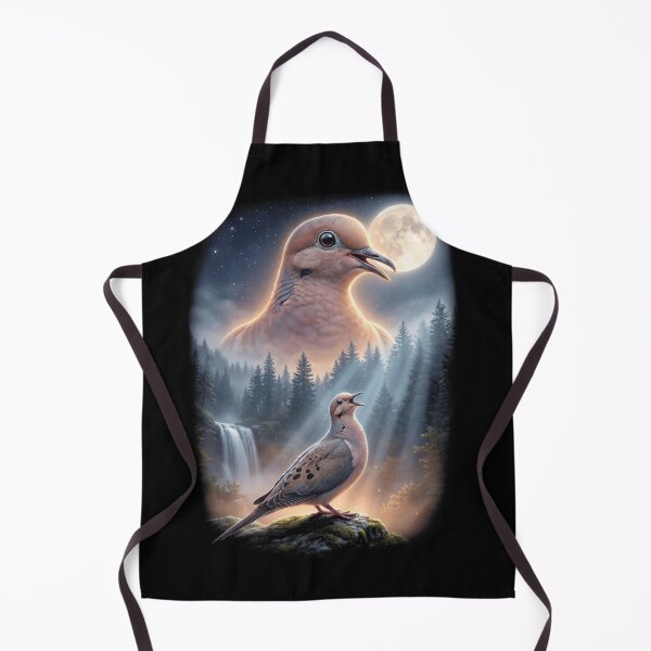 Item preview, Funny Mourning Dove Howling Moon Art Bird Lover Birding designed and sold by DoodleTortle.