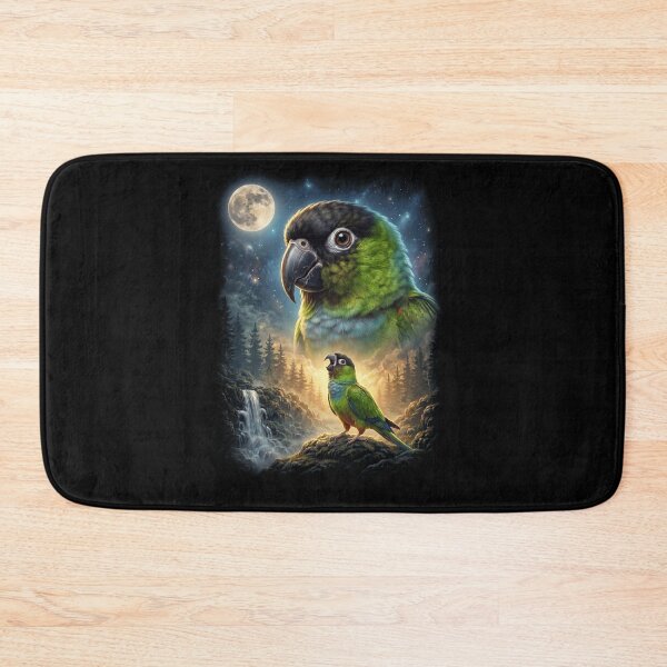 Item preview, Funny Nanday Conure Howling Moon Art Parrot Lover designed and sold by DoodleTortle.